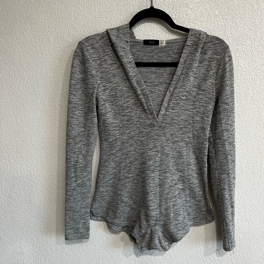 Urban Outfitters BDG  Romper Size XS Hooded and long-sleeved Color Gray